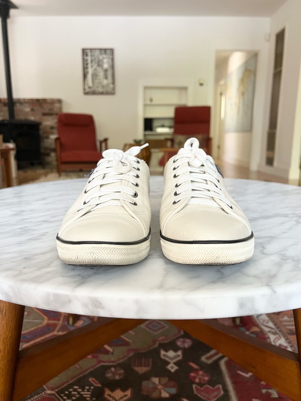 Frankie4 NAT II White Leather Comfort Sneakers Women's 8 - Picture 8 of 10